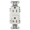 Hubbell Wiring Device-Kellems Straight Blade Receptacle, 5-15R, 15 A, 125V AC, 2 Pole, 3 Wire, Grounded DR15C1WHI - alternate 3